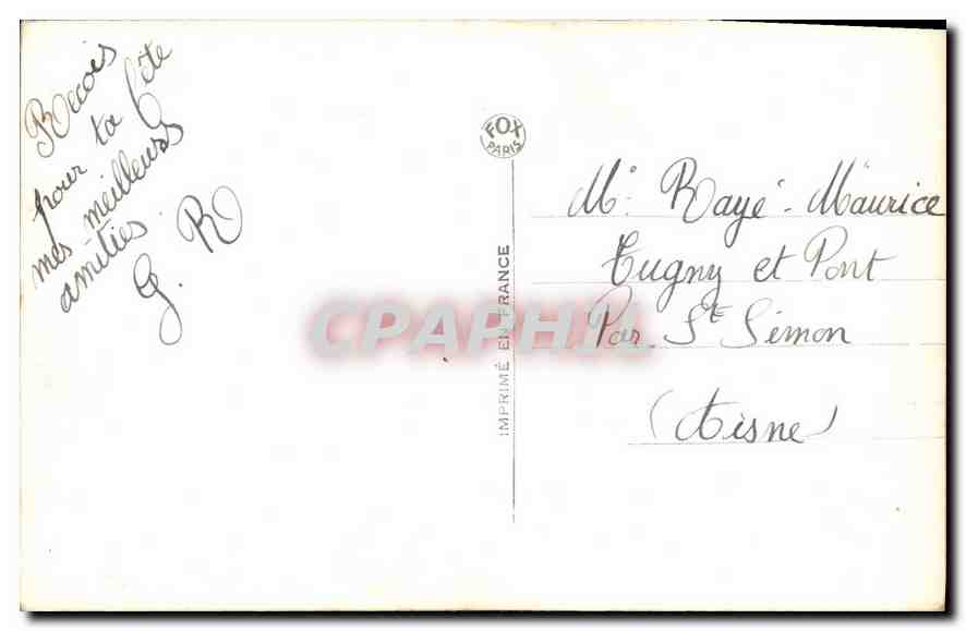 CPA Femme — Rückseite
