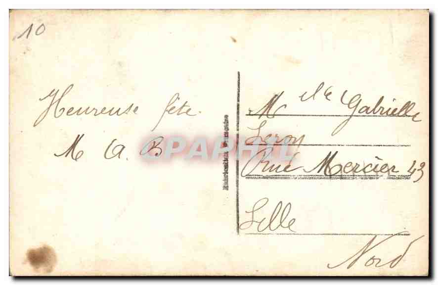 CPA Bonne Annee Femme — Rückseite