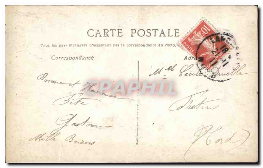 CPA Femme — Verso