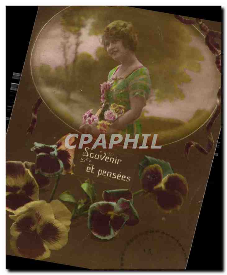 CPA Souvenir et pensees Femme