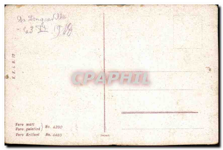 CPA Femme — Verso