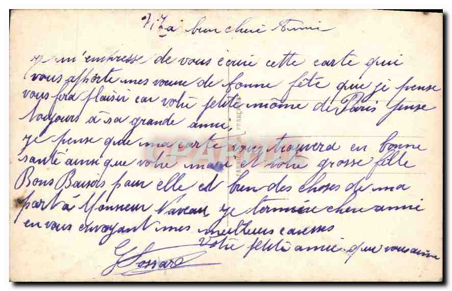 CPA Bonne fete Femme — Rückseite