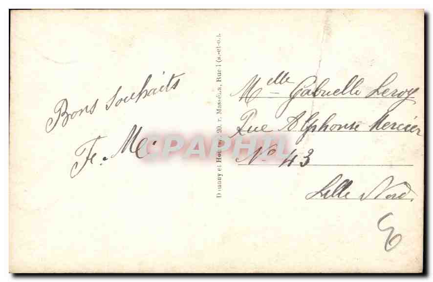 CPA Ste Catherine Femme — Verso