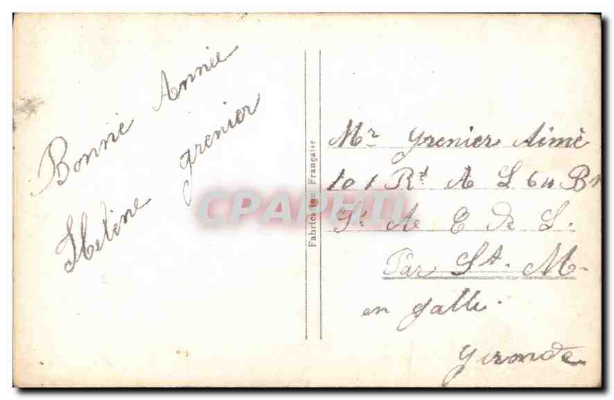 CPA Femme — Rückseite