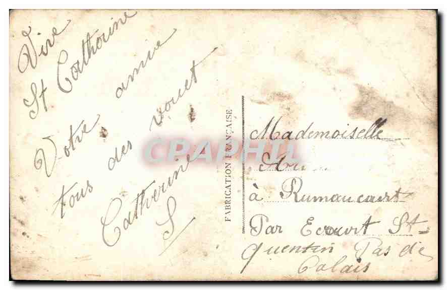 CPA Ste Catherine Femme — Rückseite