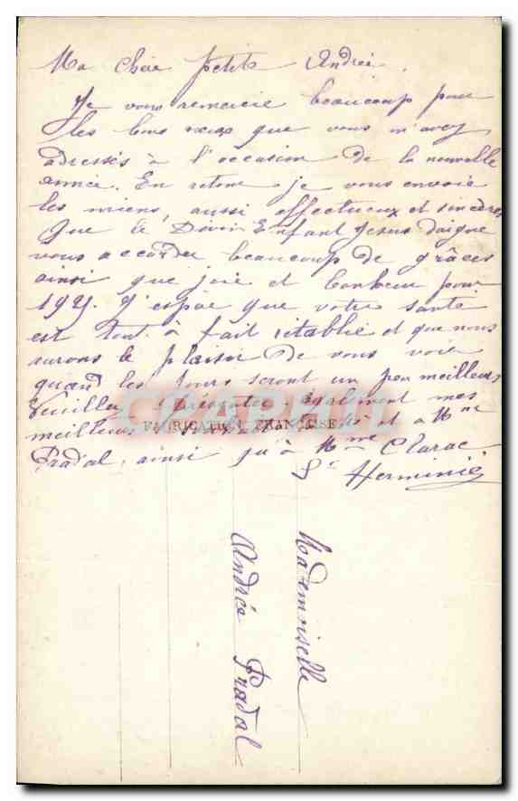 CPA Bonne Annee Enfant Ange — Rückseite