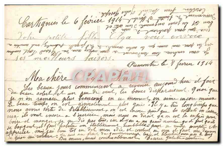 Piété — Femme en robe verte tenant un crucifix et des lys — éditeur non visible — Verso