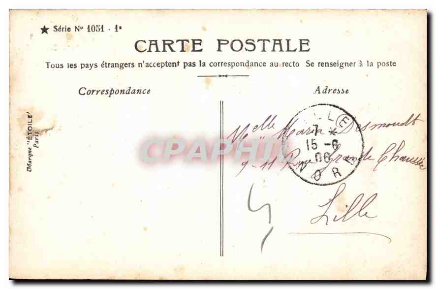 CPA Femme — Rückseite