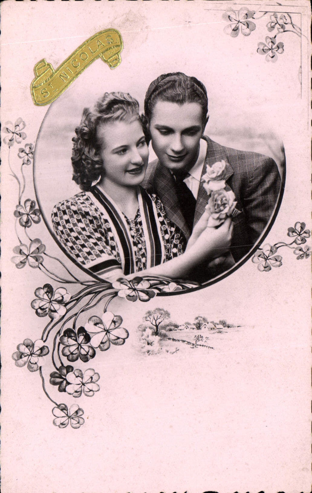 Jeune couple — Saint-Nicolas — Édition Rusil-Malmaison