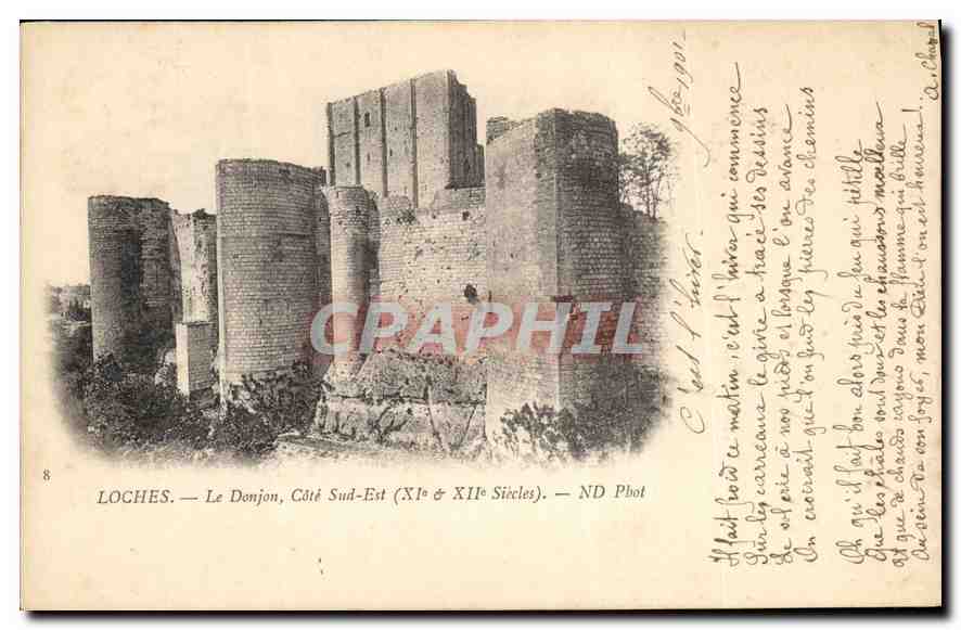 CPA Loches Le Donjon Cote sud est XI et XII Siecles 