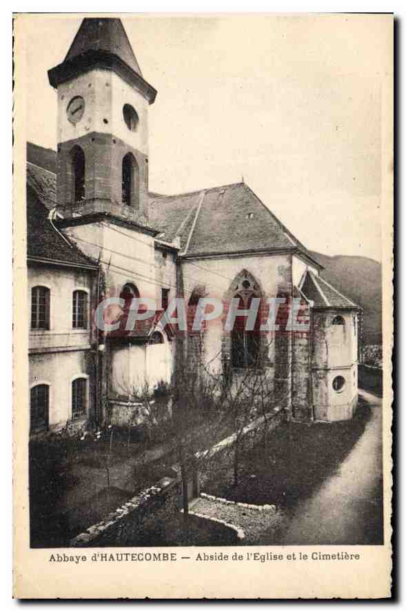 CPA Abbaye d'Hautecombe Abside de l'Eglise et le Cimetiere 