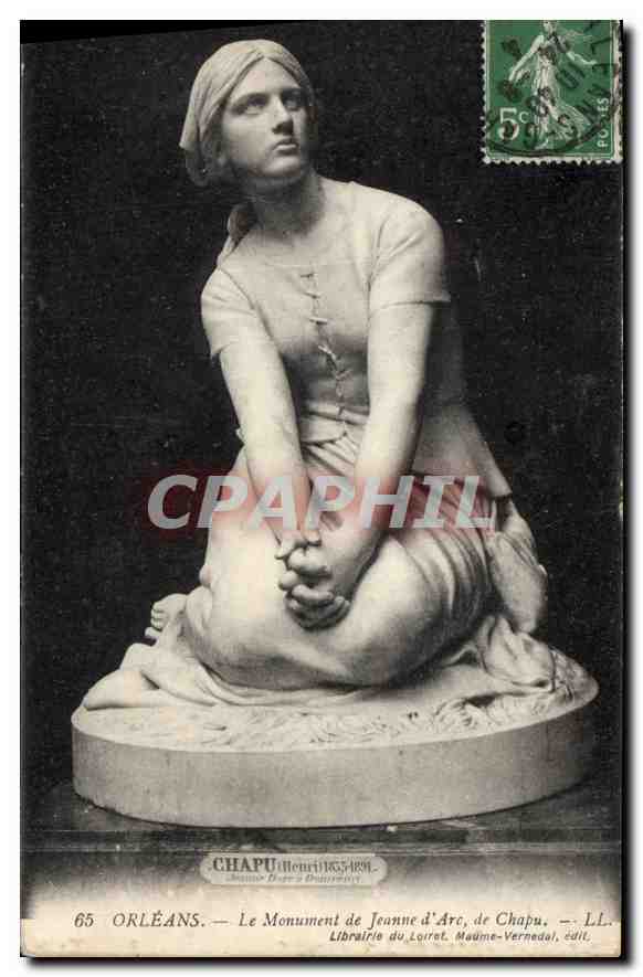 CPA Orleans le monument de Jeanne d'Arc de Chapu 
