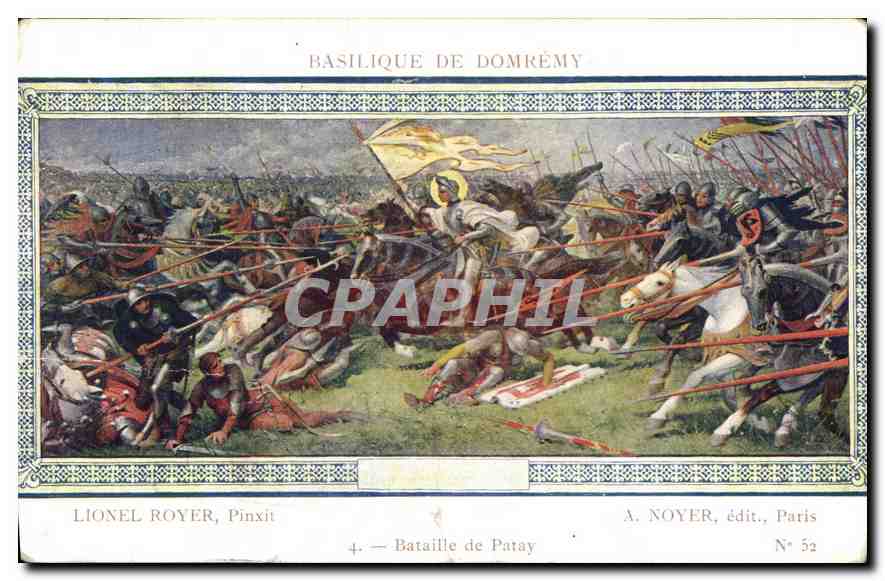 CPA Basilique de Domremy Bataille de Patay 