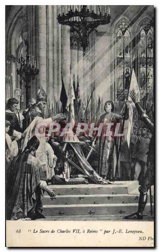 CPA Le Sacre de Charles VII a Reims par J E Lenepveu 