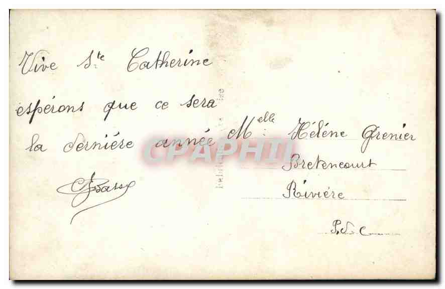 CPA Femme — Verso