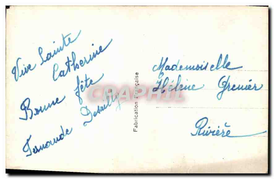 CPA Femme — Verso