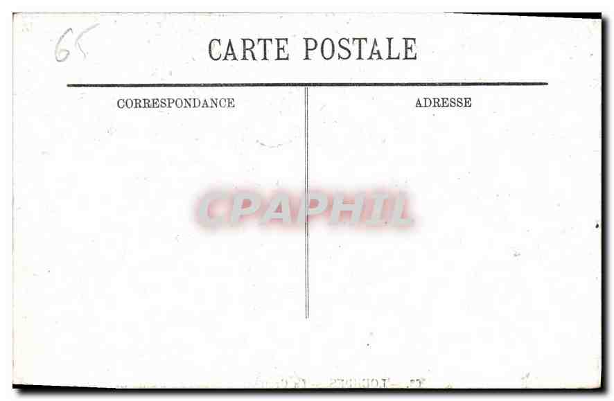 CPA Lourdes La Grotte  — Verso