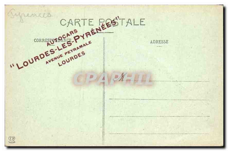 CPA Les Hautes Argeles Chateau de  — Rückseite