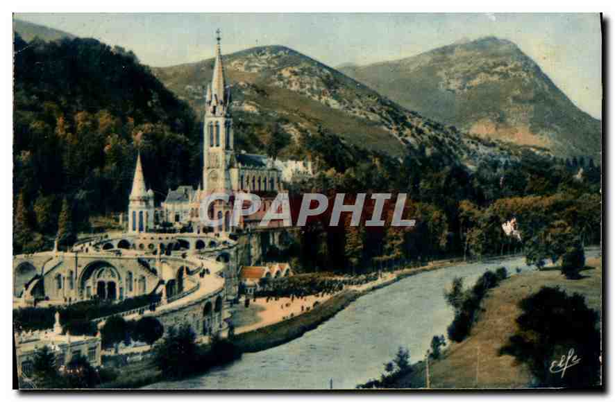 CPA Lourdes la Basilique et le Gave 