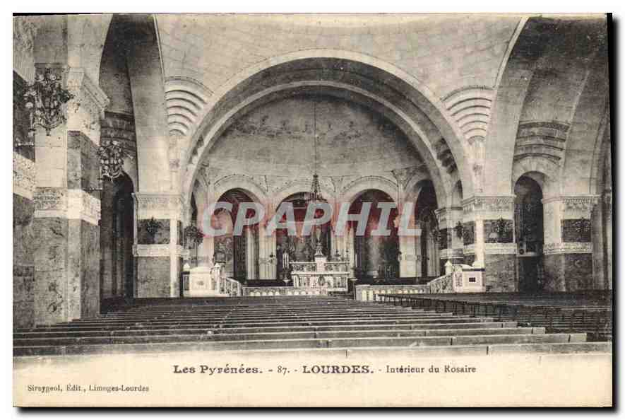 CPA Les Pyrenees Lourdes Interieur du Kosaire 