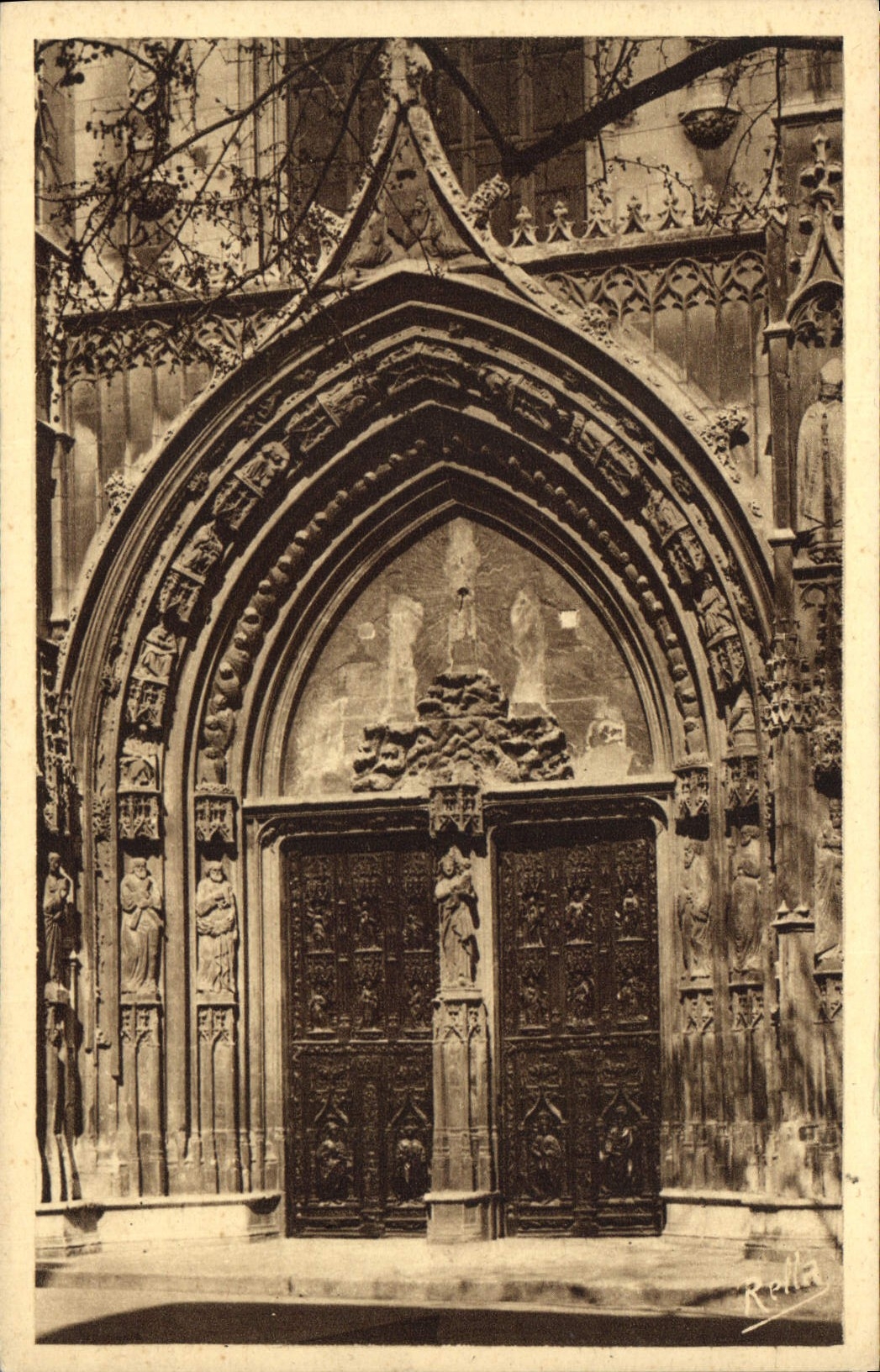 Portail gothique de la Cathédrale Saint-Sauveur — Aix-en-Provence — éditeur Rolla, n°1.045