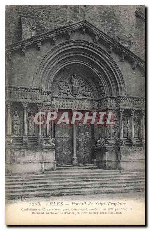 CPA Arles Portail de Saint Trophime 