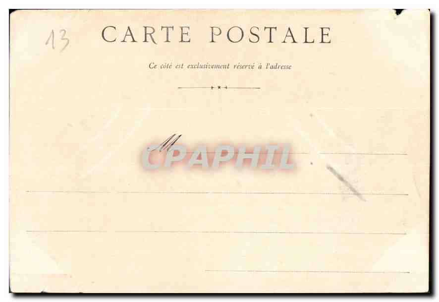 CPA Marseille La Bibliotheque  — Verso