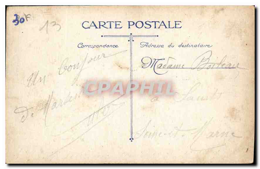 CPA Marseille la Palais de Justice  — Verso
