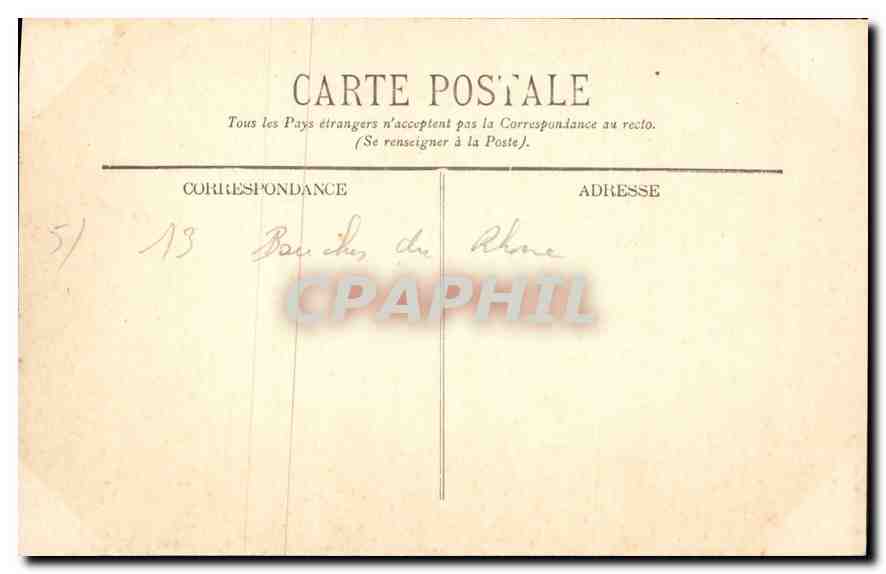 CPA Marseille Notre Dame de la Garde  — Rückseite