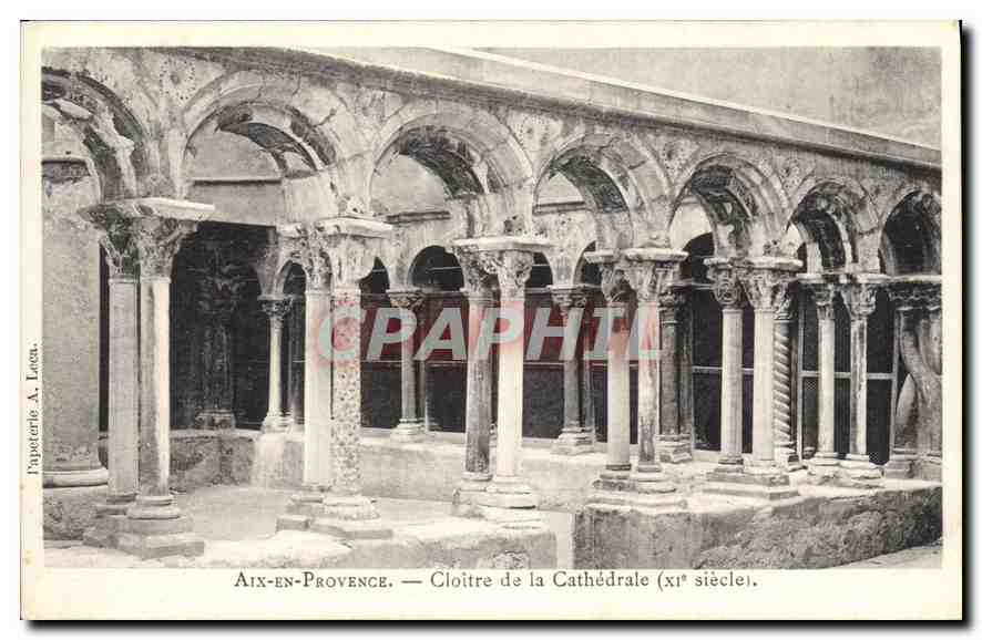 Aix-en-Provence — Cloître de la Cathédrale (xième siècle) — Papeterie A. Leca