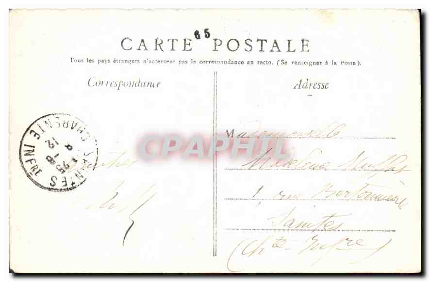 CPA Lourdes Grottes des Espelugues  — Verso