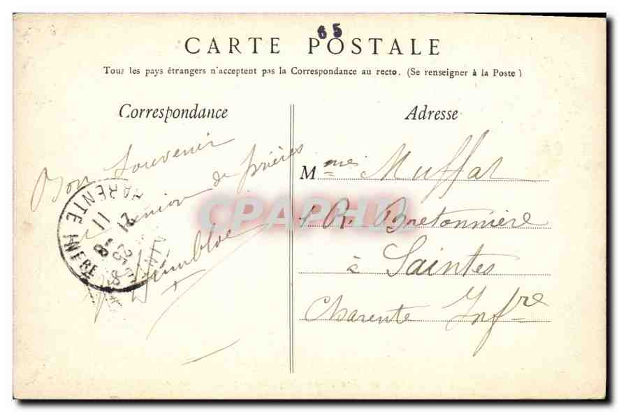 CPA Lourdes Grotte des Espeluges Le Calvaire  — Verso