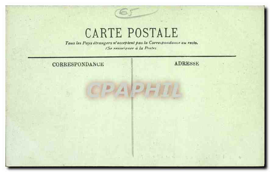 CPA Lourdes Vue generale et le Pic du Jer  — Verso
