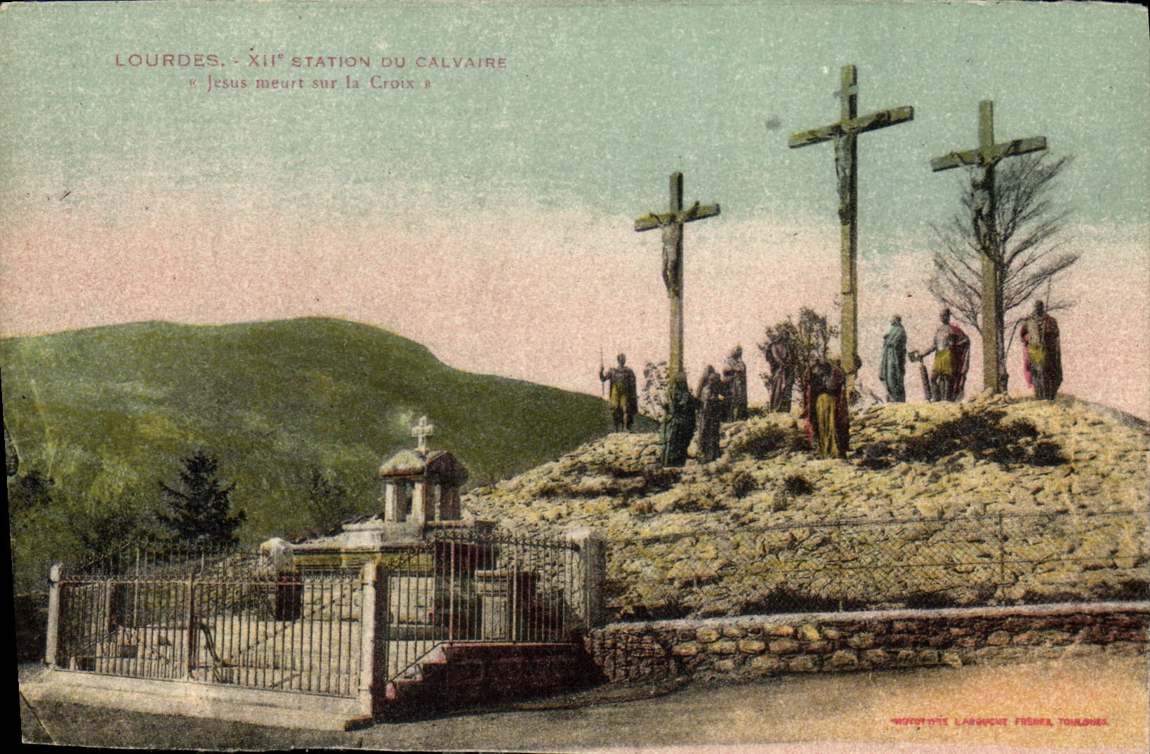 CPA Lourdes XII station du Calvaire 