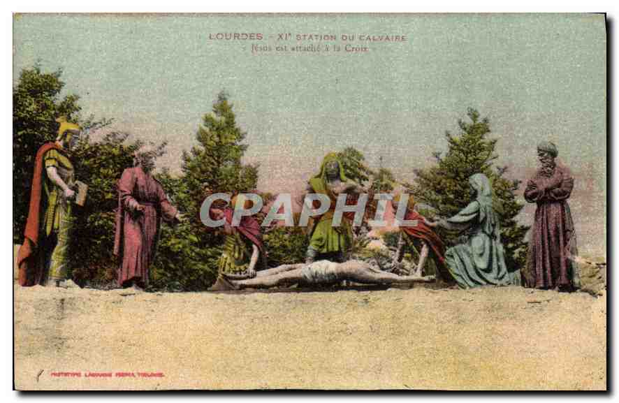 CPA Lourdes XI station du Calvaire 