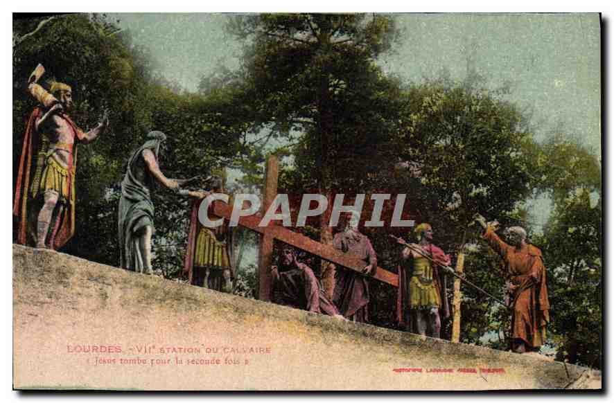 CPA Lourdes VII station du Calvaire 