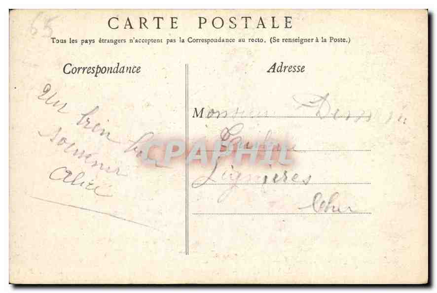 CPA Lourdes Vue plongeante  — Verso