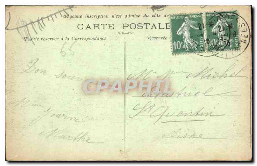 CPA Lourdes Hautes Pyrenees La Basilique et Pic du Jer  — Rückseite
