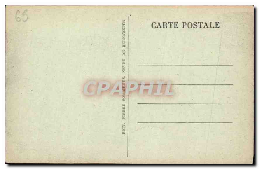 CPA Les Pyrenees Lourdes La Basilique et le Gave  — Verso