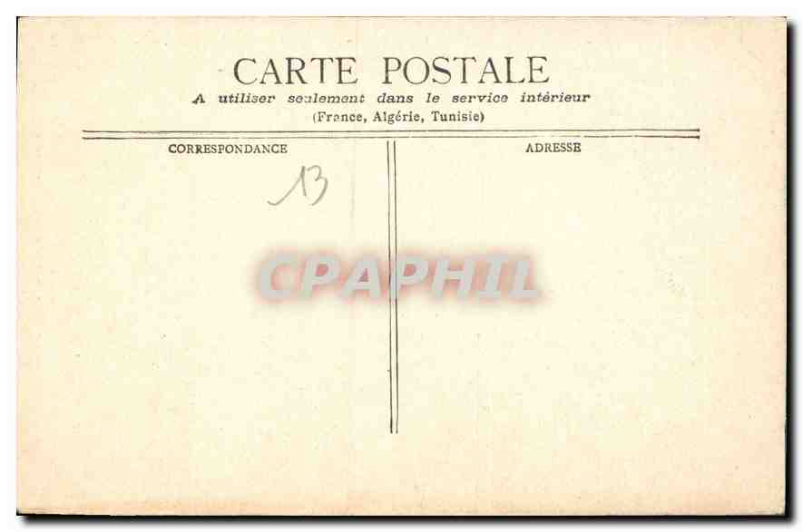 CPA Marseille Eglise des Reformes  — Verso