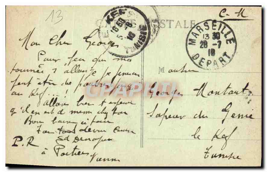 CPA Marseille Chateau d'If  — Verso