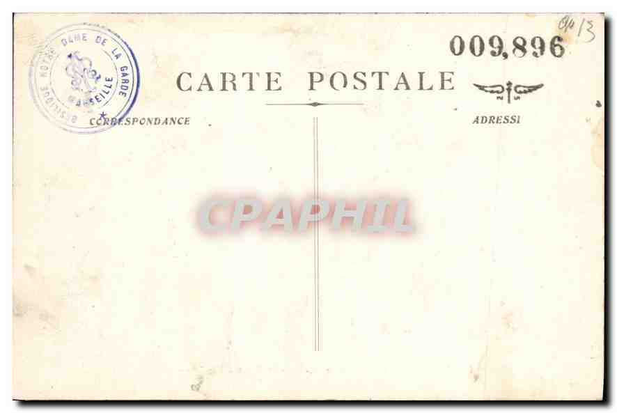 CPA Marseille Chapelle de N D de la Garde La Crypte  — Verso
