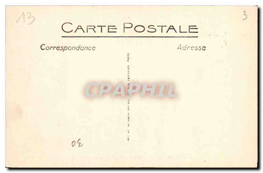 CPA Marseille l'Anse du Prophete et l'Hotel de la Reserve  — Rückseite