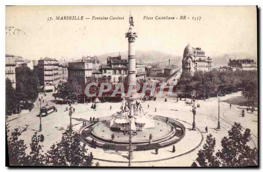 CPA Marseille Fontaine Cantini Place Castellane 