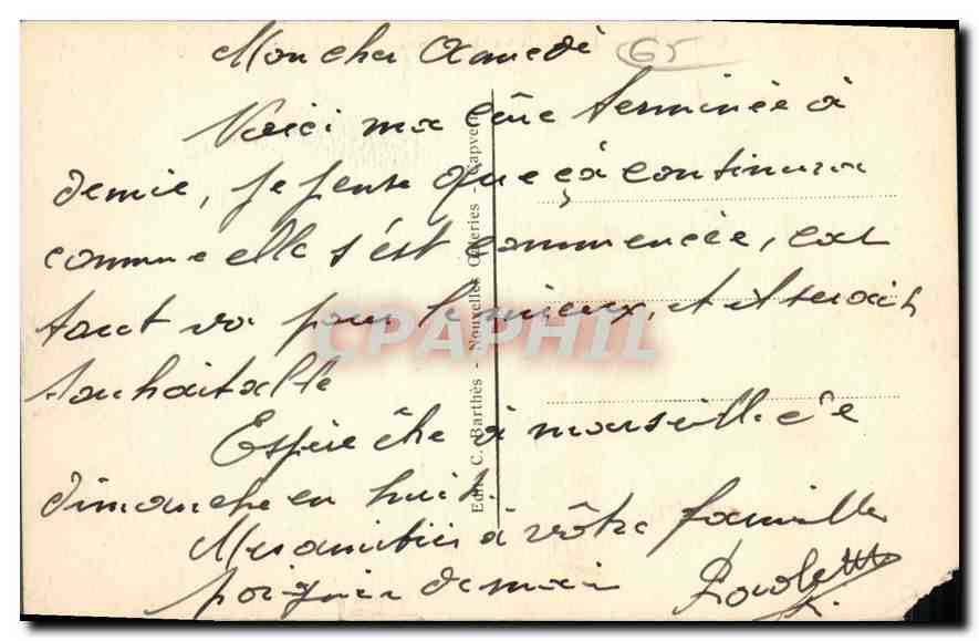 CPA Capvern Le Chateau de Mauvezin Cote Nord  — Rückseite