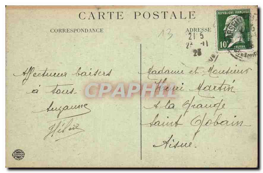 CPA Marseille La Porte d'Aix  — Verso