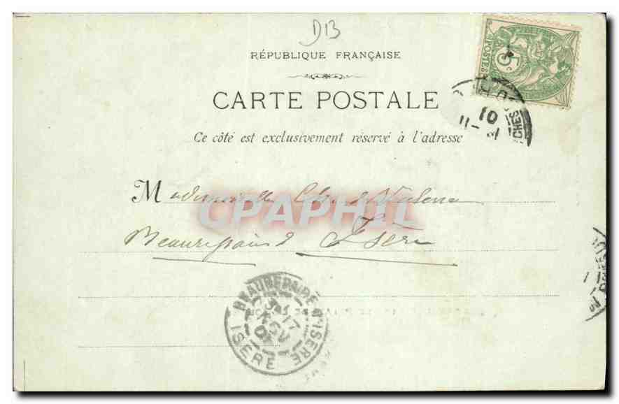 CPA Marseille Le Palais de la Bourse  — Rückseite