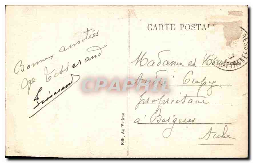 CPA Les Pyrenees Lourdes La Basilique et la Grotte  — Verso