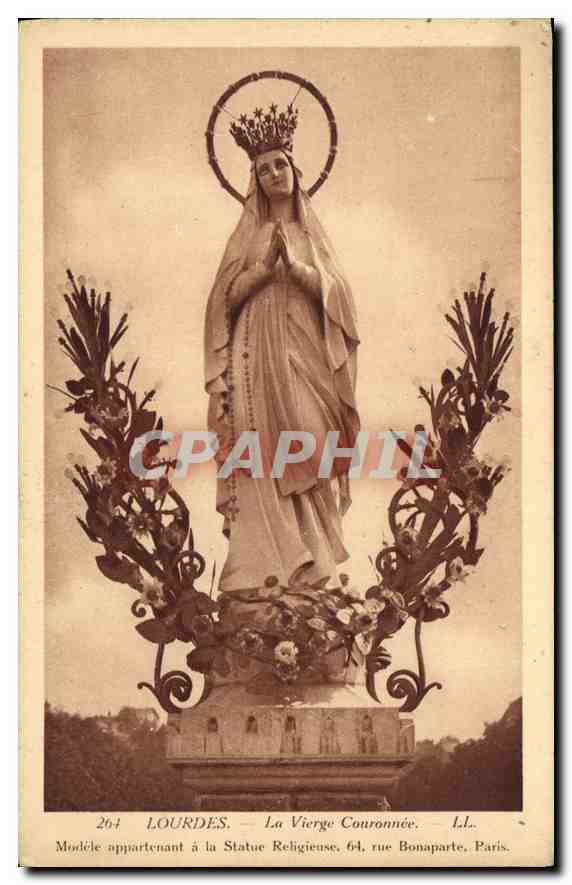CPA Lourdes La Virge Couronnee 