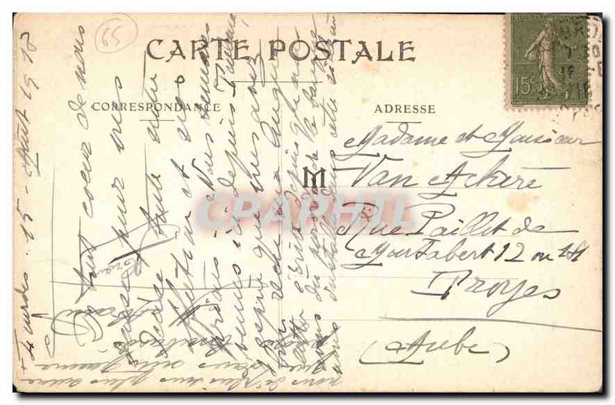 CPA Lourdes La Grotte et la Basilique  — Verso